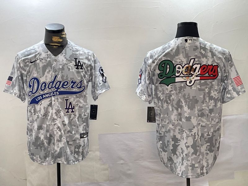 Men Los Angeles Dodgers Blank Camo Joint Name 2024 Nike MLB Jersey style 4